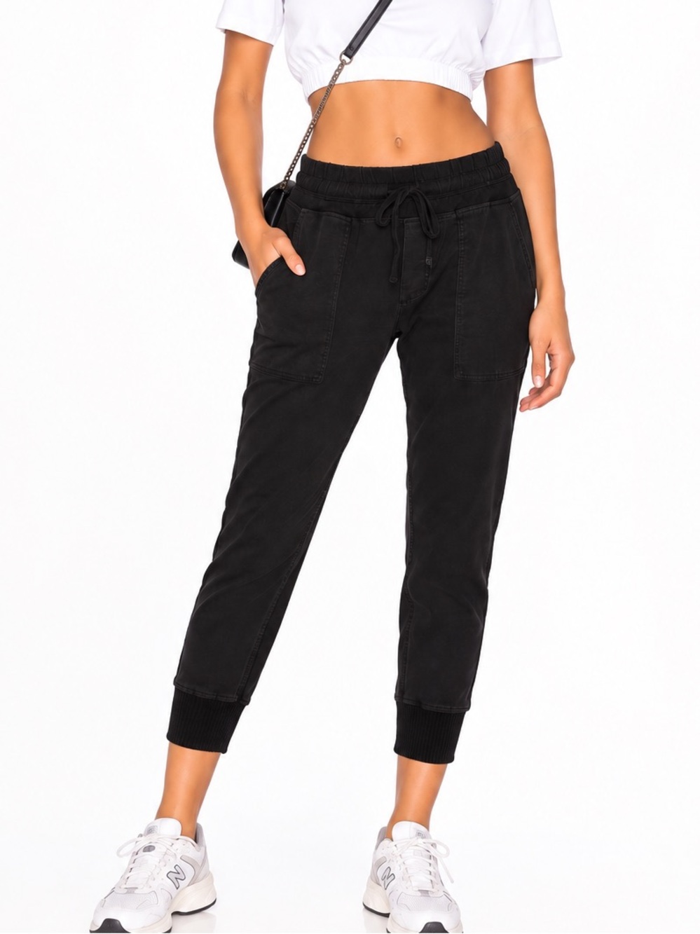 JAMES PERSE Contrast Black Pigment Jogger Sweatpants Size 1 XS/S